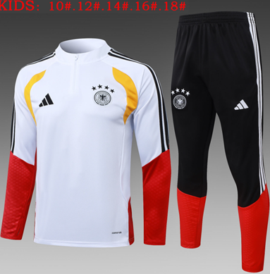 Chándal Alemania 2026 (White Half Zip) - NIÑOS